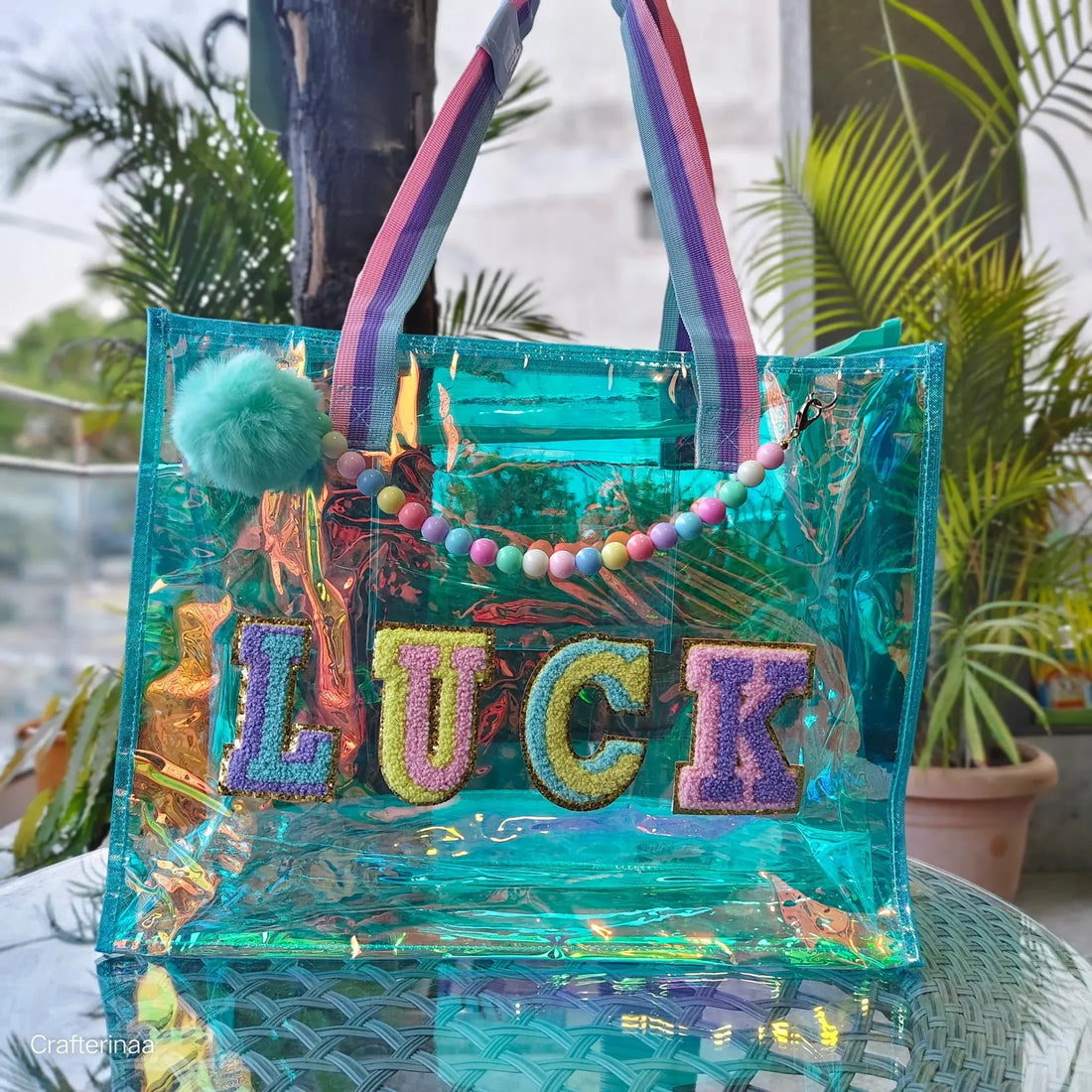 Letter Trend Holographic Tote Bag