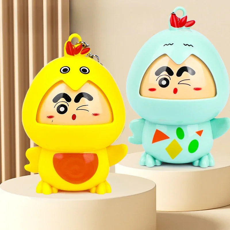 Shinichan Cheeky Chicken Expression Keychain