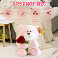 Sweetheart Rose Hug Teddy Bear (35 cm)