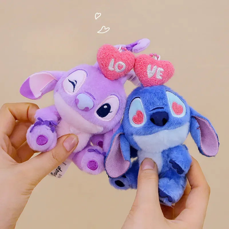 Stitch & Angel Love Couple Keychain