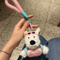 West Highland Dog Pink Heart Keychain