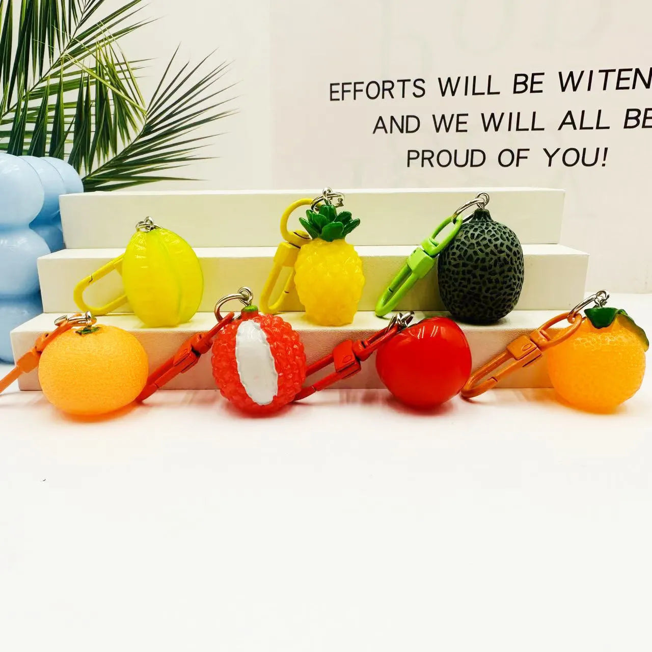 3D Creative Simulation Fruit Keychain