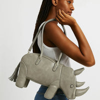 Nocturnia Iron Hide Rhinoceros 3D Sculpted Handbag