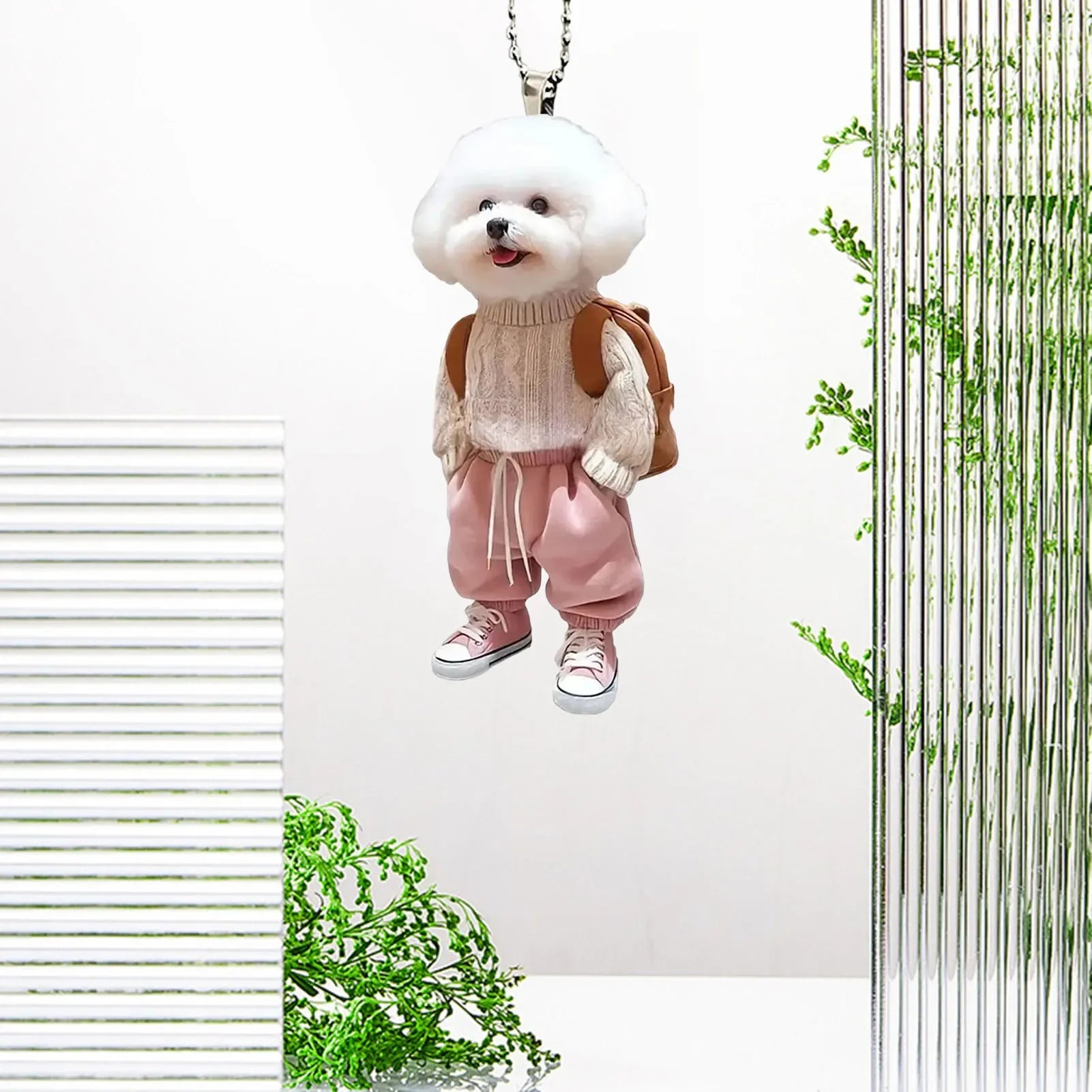 Cool Campus Puppy Acrylic Keychain