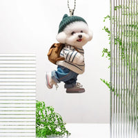Cool Campus Puppy Acrylic Keychain