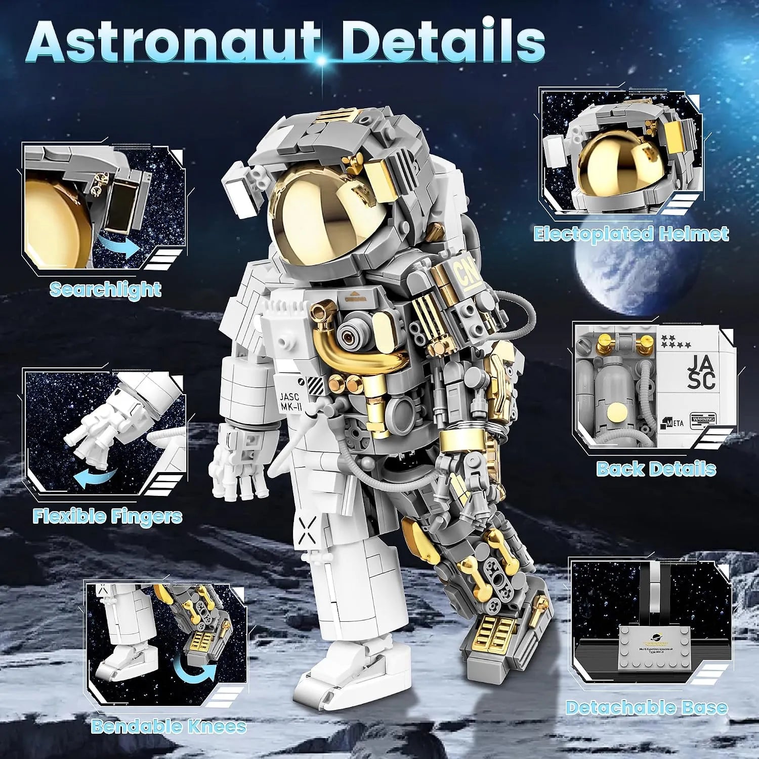 Stellar Mechanical Spaceman Building Blocks (988 pics)