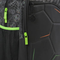 SMGL Embossed Football Black School Backpack