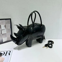 Nocturnia Iron Hide Rhinoceros 3D Sculpted Handbag