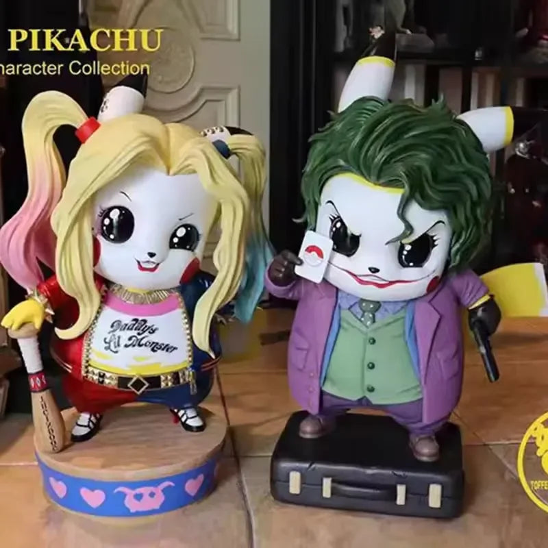 Pikachu Cosplay Joker & Quinn Figurines (12 cm)