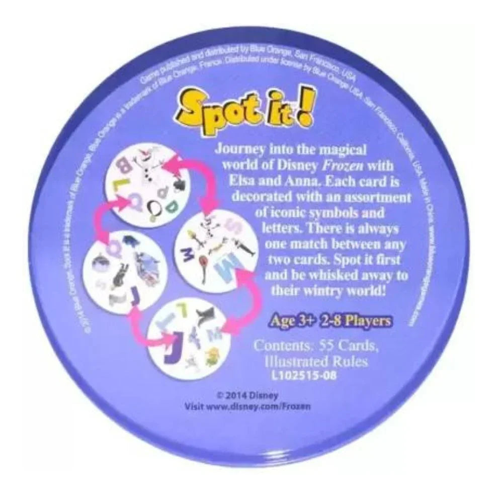 Spot It Alphabet Frozen Card Game