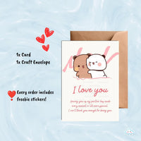 Bubu Dudu I Love You Romantic Anniversary Card