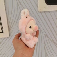 Costume Piggy Plush Keychain
