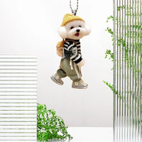 Cool Campus Puppy Acrylic Keychain