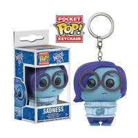 Pocket Pop! Keychain of Sadness from Inside Out with packaging on a white background