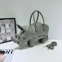 Nocturnia Iron Hide Rhinoceros 3D Sculpted Handbag