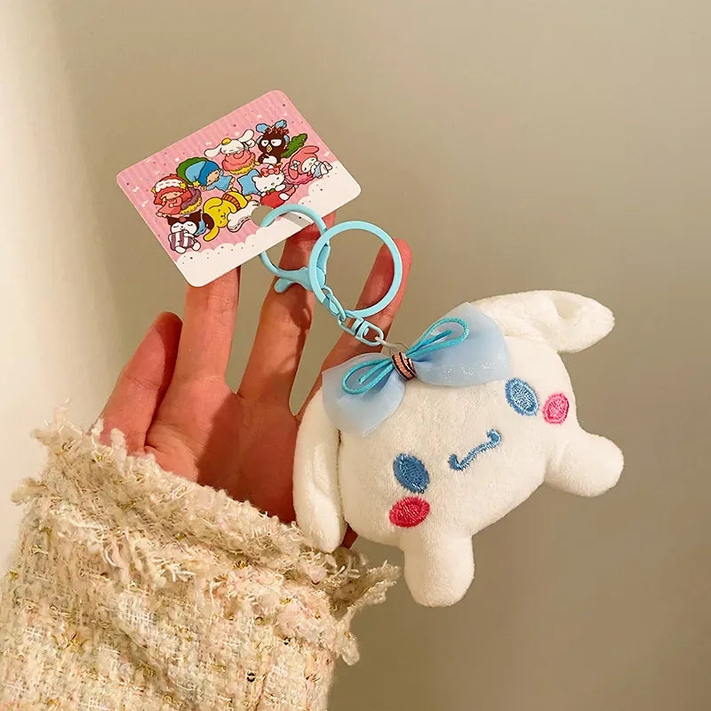 Cinnamoroll Blue Bow Head Keychain