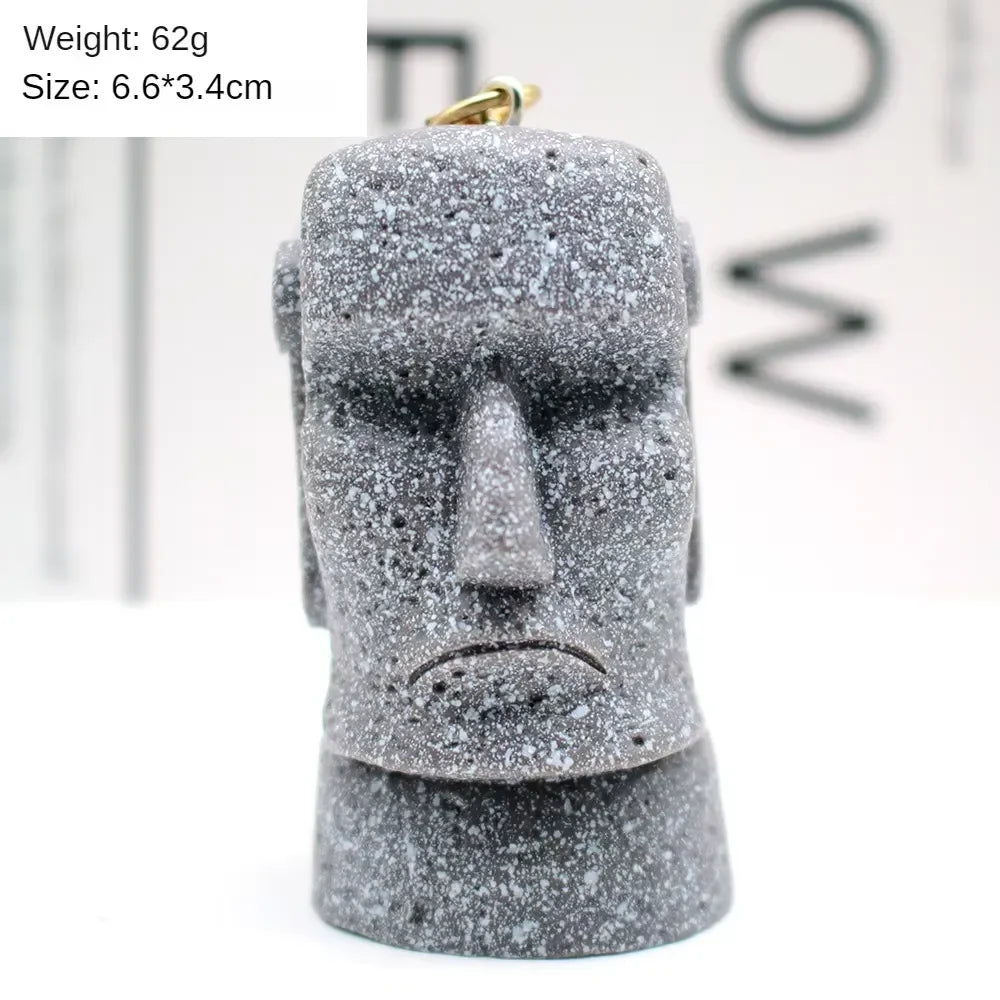 Moai Statue Stone Spirit Keychain