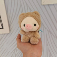 Costume Piggy Plush Keychain