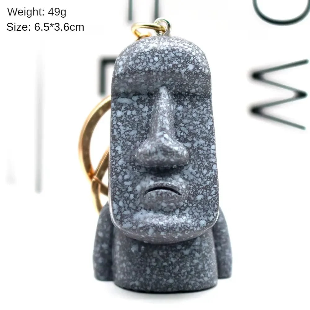 Moai Statue Stone Spirit Keychain