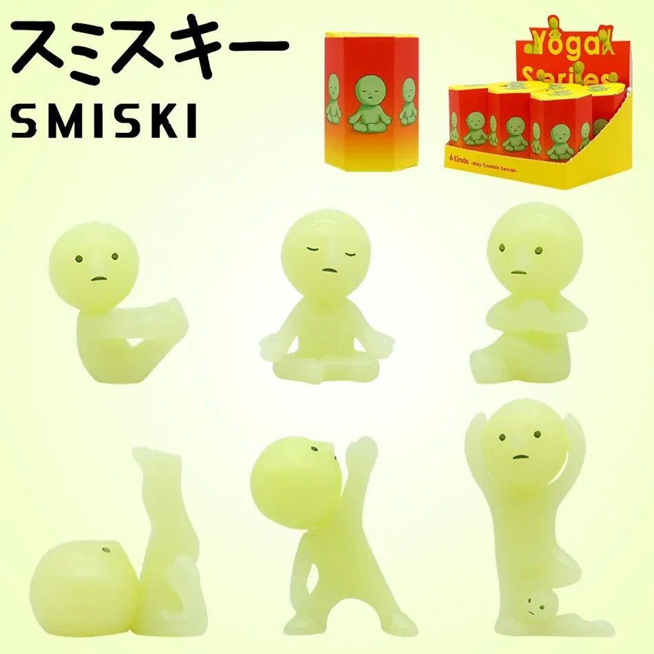 Smiski Yoga Series Glow in the Dark Figurines