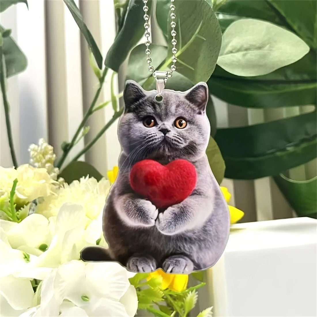 Cute Cat Feline Fancies Acrylic Keychain