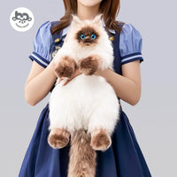 Bear Hugs Realistic Siamese Cat Plush Backpack