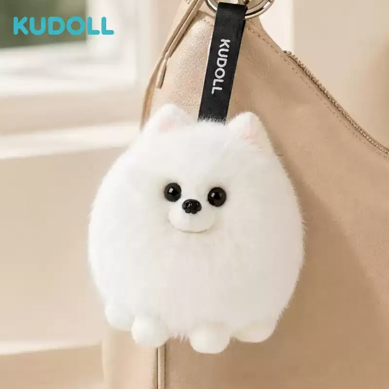 KUDOLL Luxury Pomeranian Plush Keychain