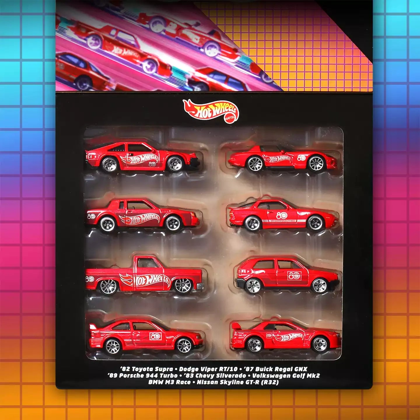 Hot Wheels 80s Exclusive Red Edition Set