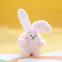 Fluffy Lop-Eared Bunny Plush Keychain