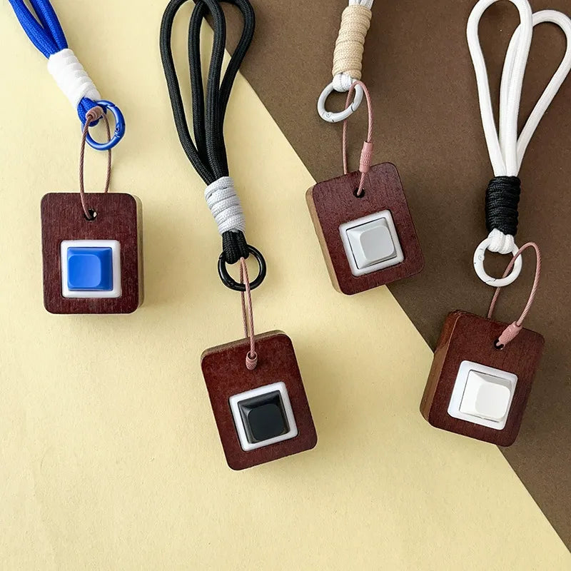 Artisan Wooden Switch Fidget Keychain