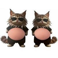 3D Chubby Boss Cat Belly Squishy Sticker