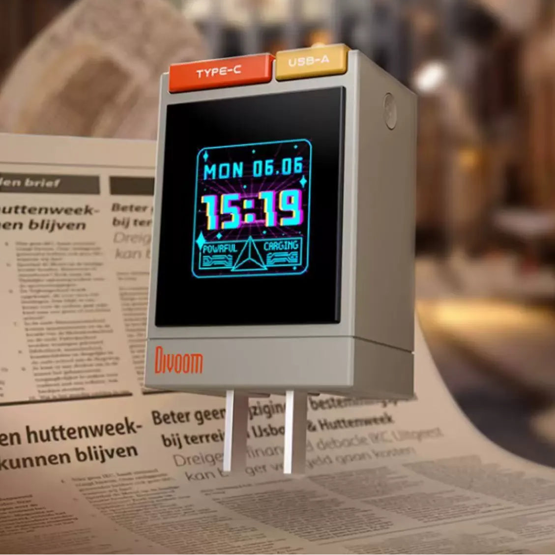 Divoom Dipow 67W GaN Pixel Display Charger