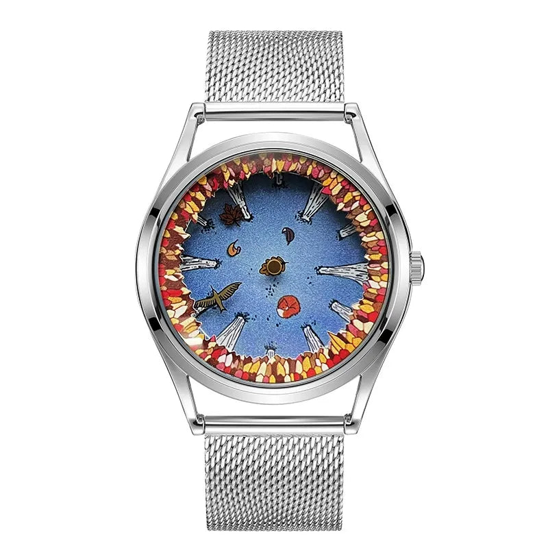 Autumn Day Forest Deconstructed Dial Creative Watch