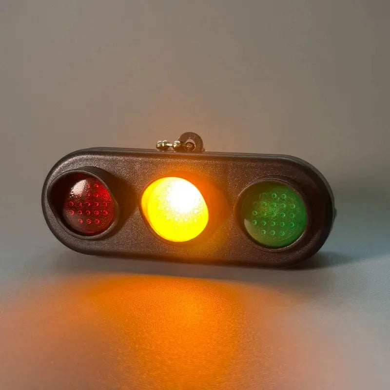 Interactive Traffic Signal Sound & LED Keychain