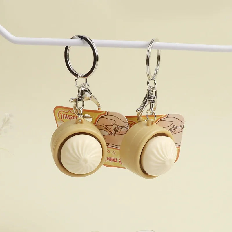 Steamed Baozi Stress Relief Keychain
