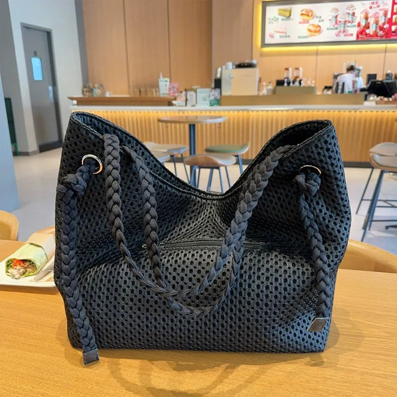 Urban Punk Breathable Mesh Slouchy Hobo Bag