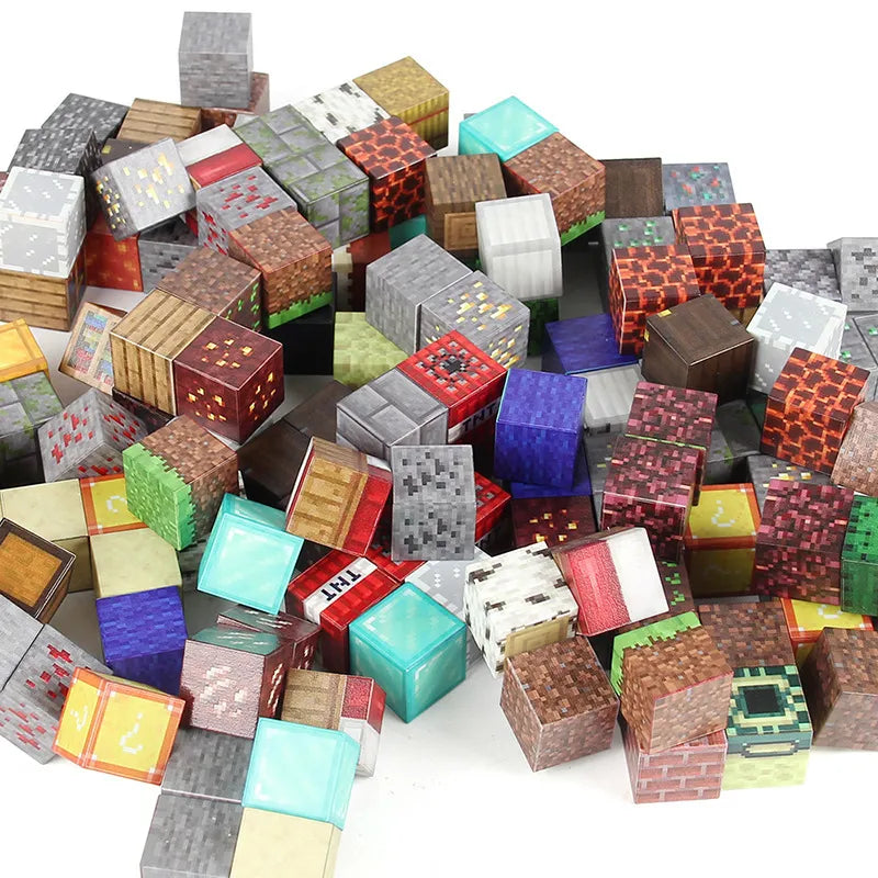 Mini Magnetic Pixel World Building Blocks