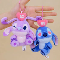 Stitch & Angel Love Couple Keychain