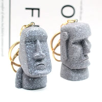 Moai Statue Stone Spirit Keychain