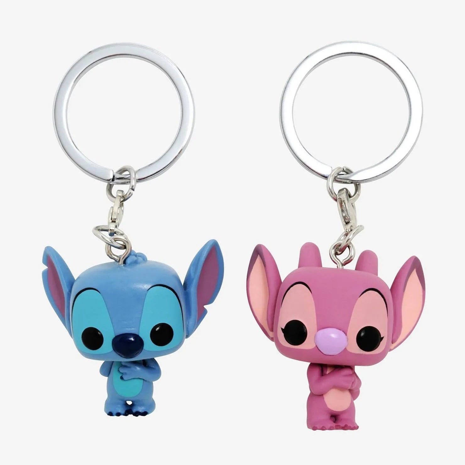 Funko POP Stitch & Angel Couple Keychain
