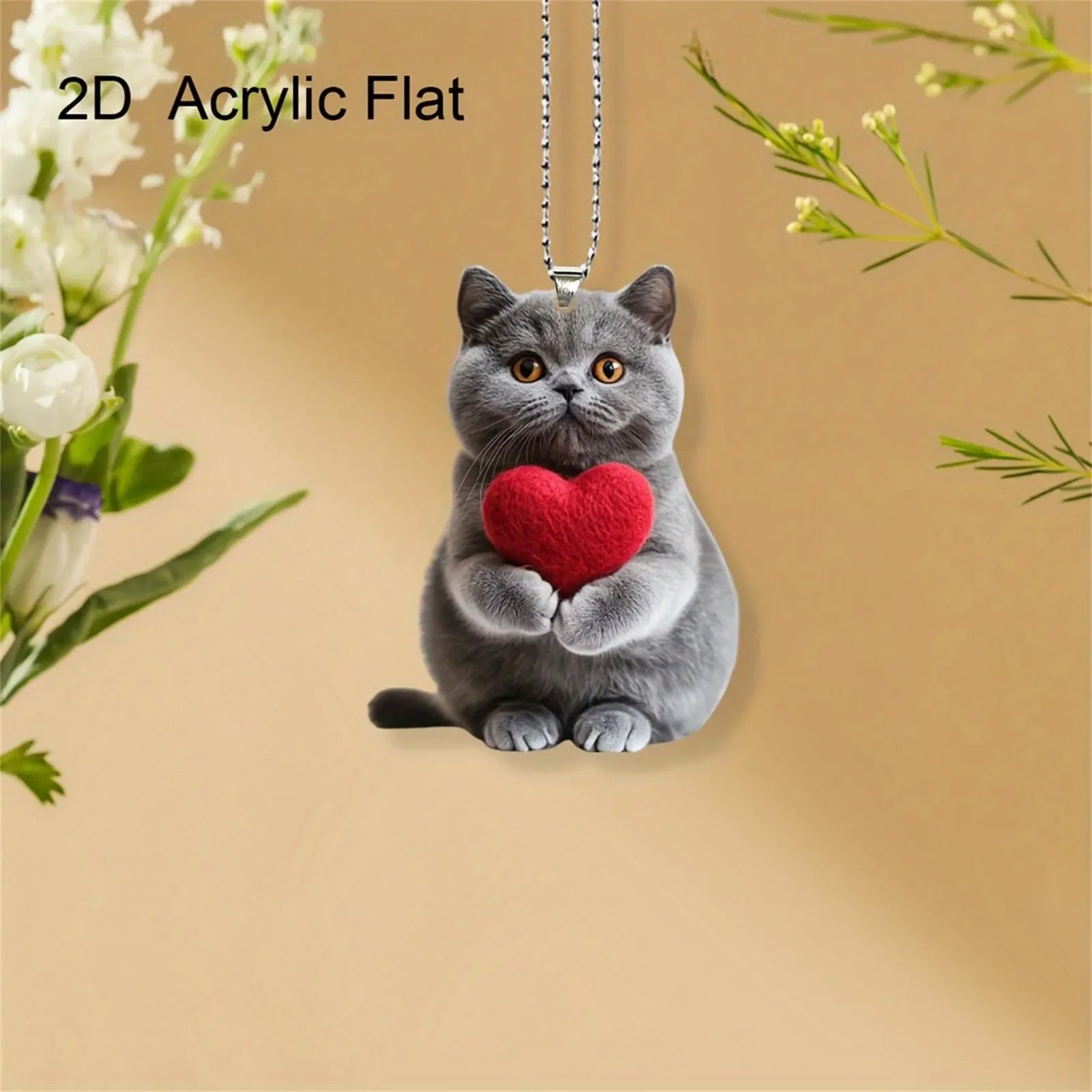 Cute Cat Feline Fancies Acrylic Keychain