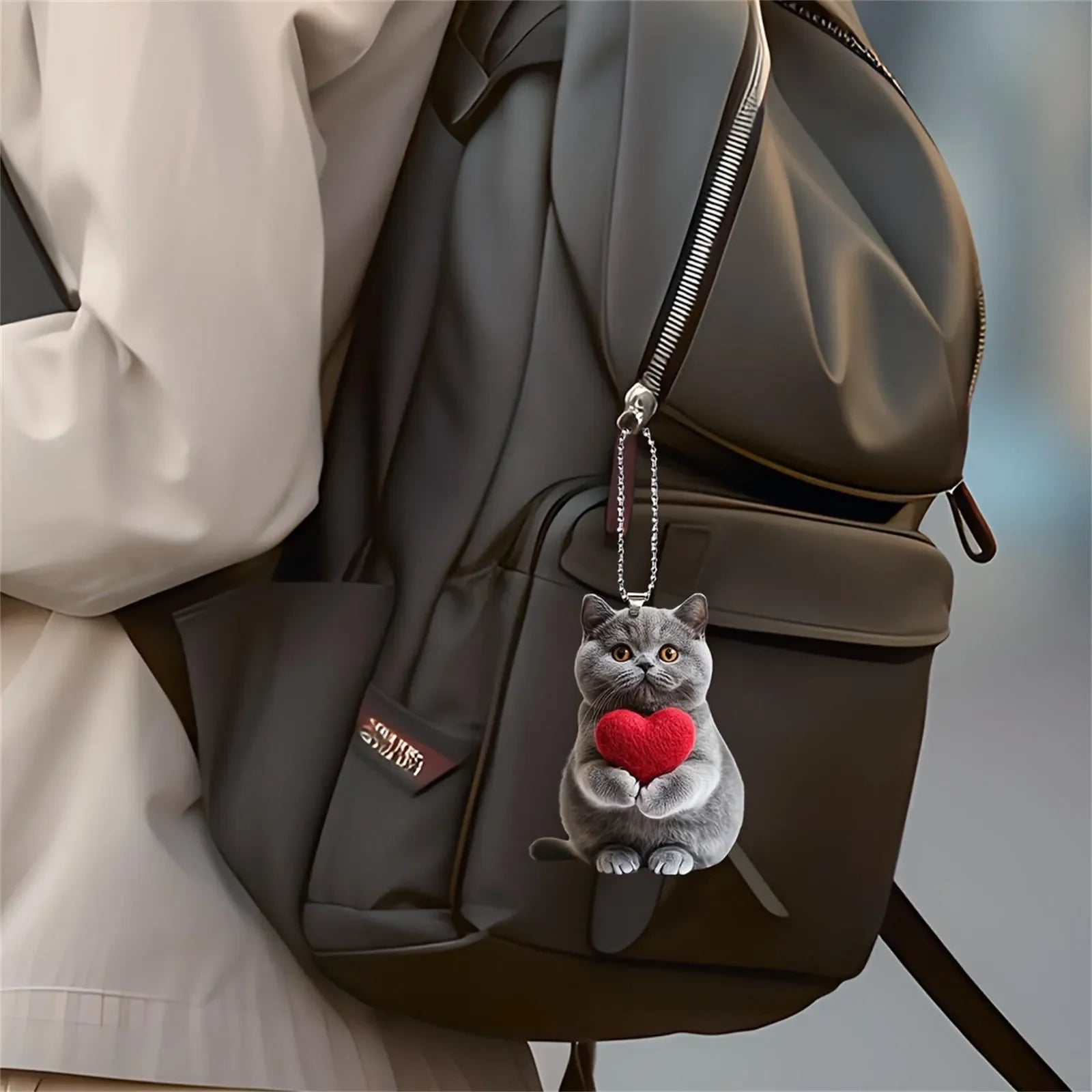 Cute Cat Feline Fancies Acrylic Keychain