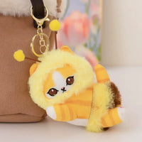 Mofusand Buzzy Whiskers Plush Keychain