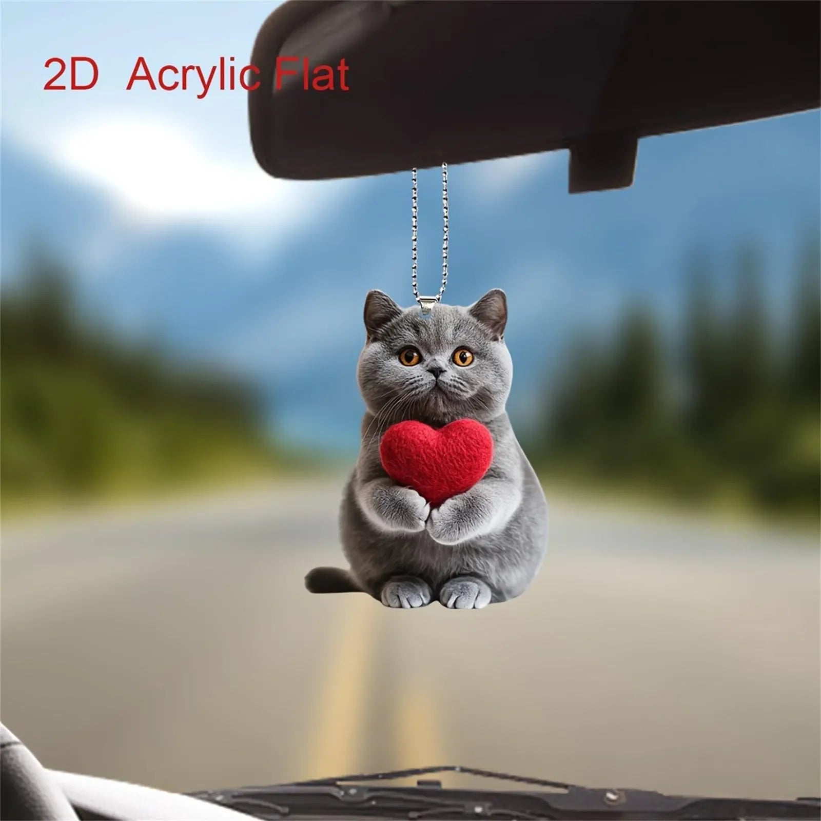 Cute Cat Feline Fancies Acrylic Keychain