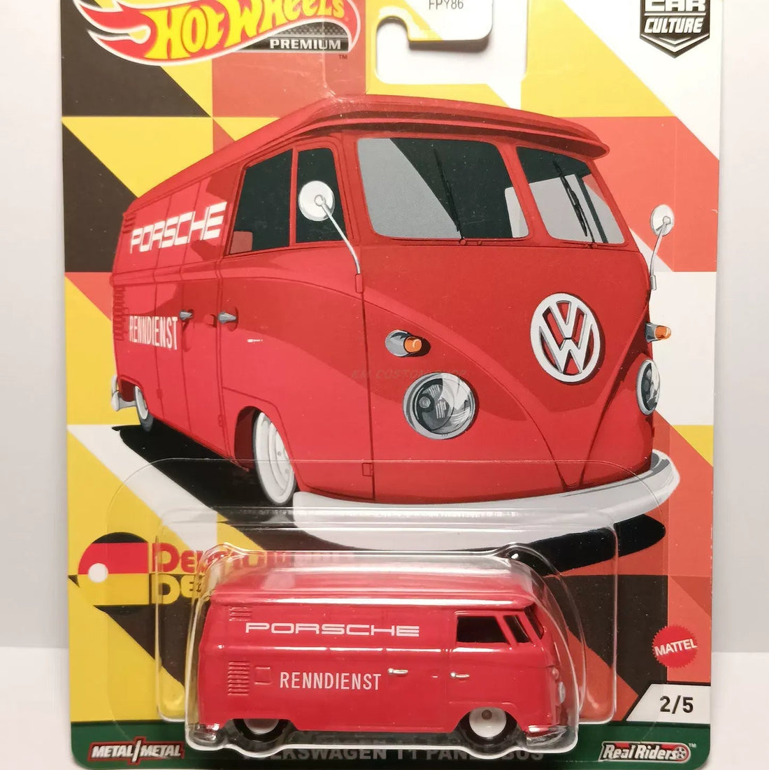 Hot Wheels Volkswagen T1 Panel Bus Porsche Renndienst Die-Cast