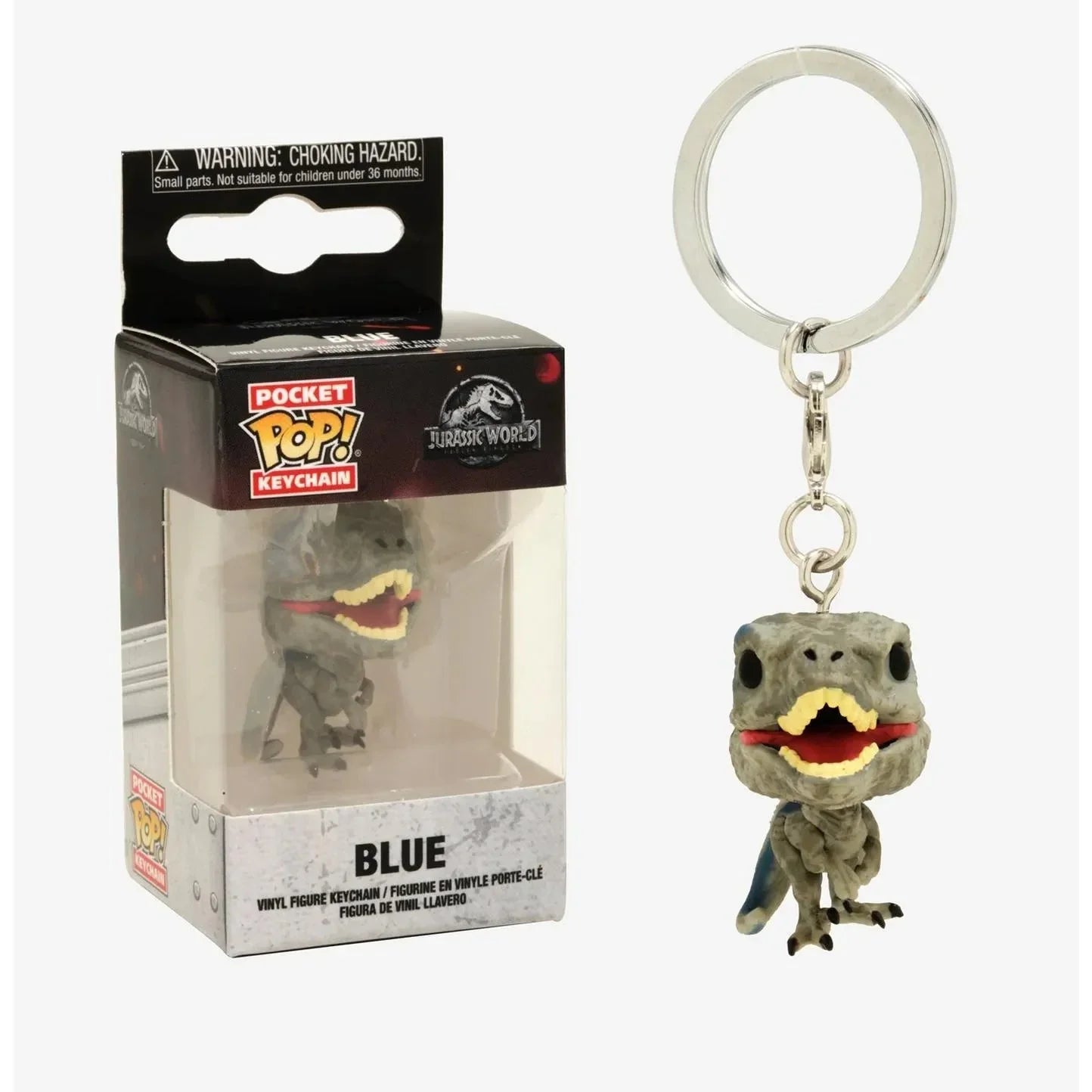 Funko POP Blue Velociraptor Keychain