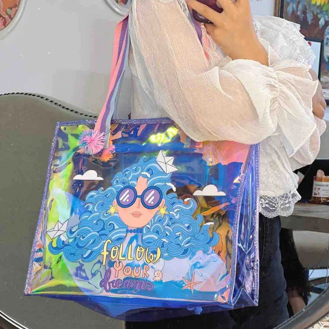 Vest Inspo Holographic Tote Bag