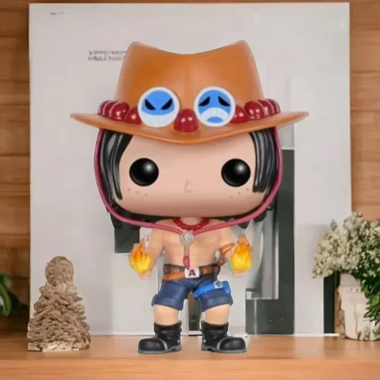Funko Pop! vinyl figure of a character with a brown hat on a wooden surface