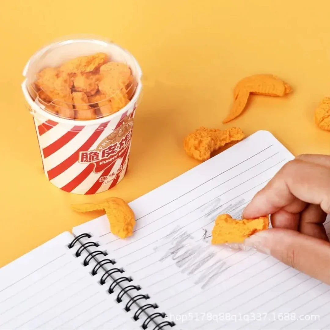 Chicken Bucket Finger-Lickin' Eraser (Set of 9)