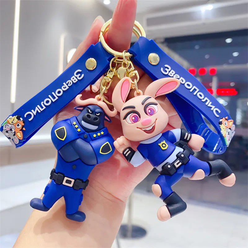 Zootopia 3D Silicone Figure Wristlet Keychain